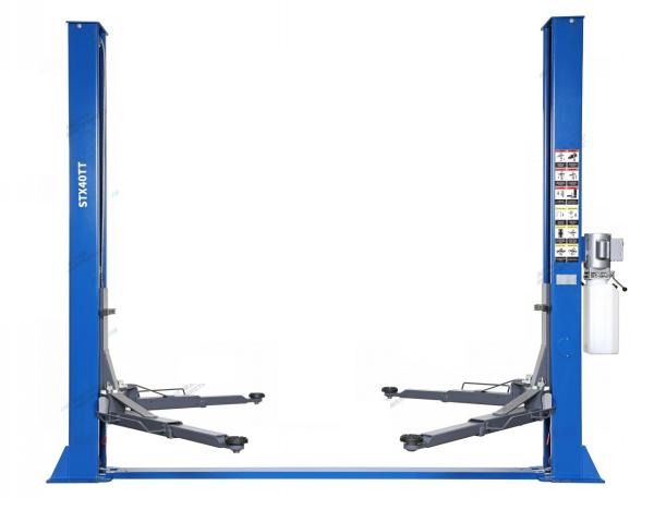 Подъемник двухстоечный 4 т с нижней синхронизацией, H=2,8 м, 380 В, синий STX40TT